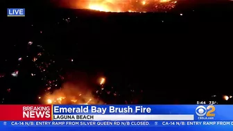 Large Brush Fire Erupts In Laguna Beach