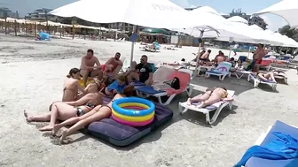 Part 3 Plaja Malagueta Beach, Relaxation, Sea, Sun, 4K video, Bikini Beach, Romania Mamaia Beach.