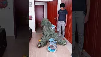 FUNNY VIDEO GHILLIE SUIT TROUBLEMAKER PRANK try not to laugh Family The Honest Comedy Busy Fun Ltd 3