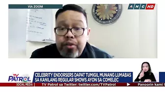 Celebrity endorsers dapat tumigil muna sa paglabas sa regular shows: Comelec | TV Patrol