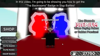 How to get "THE BACKROOMS" BADGE in SLAP BATTLES! [ROBLOX]