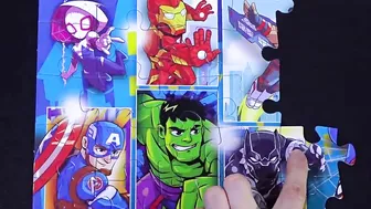 SUPER HERO ANIME PUZZLES Capitan America Hulk Iron Man Thor Black Panther Spider-Man Spider-Gwen