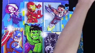 SUPER HERO ANIME PUZZLES Capitan America Hulk Iron Man Thor Black Panther Spider-Man Spider-Gwen