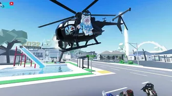 Horee Ada Helikopter Helicopter di Brookhaven City - Animasi Roblox