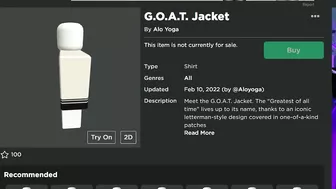 *FREE ITEM* HOW TO GET G.O.A.T. JACKET IN ROBLOX - Layered Clothing - Alo Sanctuary Event 2022