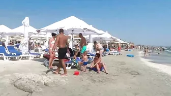 Plaja Mystic Beach, Relaxation, Sea, Sun, 4K video, Bikini Beach, Romania Mamaia Beach.