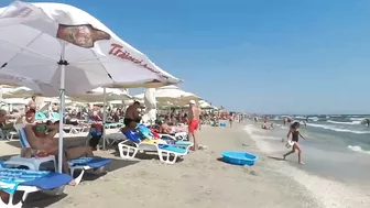 Plaja Mystic Beach, Relaxation, Sea, Sun, 4K video, Bikini Beach, Romania Mamaia Beach.