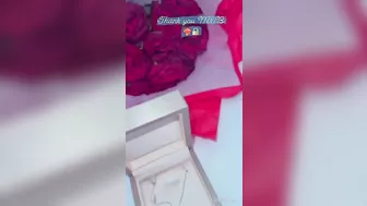 Eniola Oyekanmi aka Enniie in Gucci bikini -  Valentine 2022 gift dollors flowers