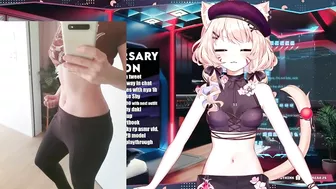 Squchan showed her tummy on stream..