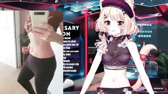 Squchan showed her tummy on stream..