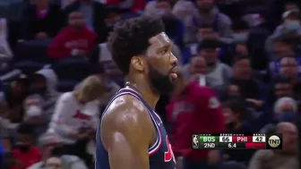 Joel Embiid With The Dumbest Travel After Steals James Harden Double Step-Back Three!