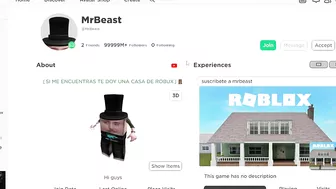 MrBeast esta en Roblox...