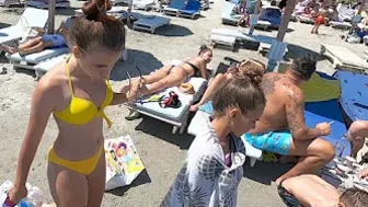 Part 3 Plaja Costinesti Beach, Relaxation, Sea, Sun, 4K video, Bikini Beach, Romania Mamaia Beach.