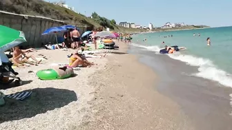 Part 3 Plaja Costinesti Beach, Relaxation, Sea, Sun, 4K video, Bikini Beach, Romania Mamaia Beach.