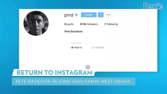 Pete Davidson Rejoins Instagram & Only Follows Kim Kardashian and Sebastian Stan | PEOPLE