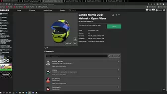 SAIU CAPACETE GRÁTIS DA MCLAREN NO ROBLOX!?