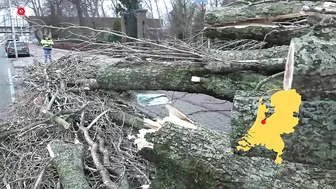 Zo raast storm Eunice over Nederland