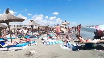 Plaja The Story Beach, Relaxation, Sea, Sun, 4K video, Bikini Beach, Romania Mamaia Beach.