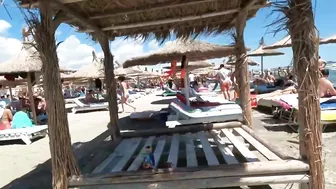 Plaja The Story Beach, Relaxation, Sea, Sun, 4K video, Bikini Beach, Romania Mamaia Beach.