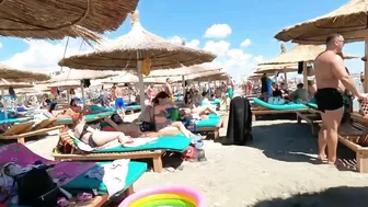 Plaja The Story Beach, Relaxation, Sea, Sun, 4K video, Bikini Beach, Romania Mamaia Beach.