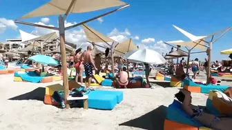 Plaja The Story Beach, Relaxation, Sea, Sun, 4K video, Bikini Beach, Romania Mamaia Beach.