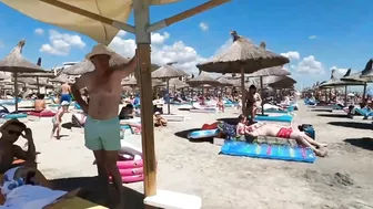 Plaja The Story Beach, Relaxation, Sea, Sun, 4K video, Bikini Beach, Romania Mamaia Beach.