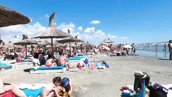 Plaja The Story Beach, Relaxation, Sea, Sun, 4K video, Bikini Beach, Romania Mamaia Beach.