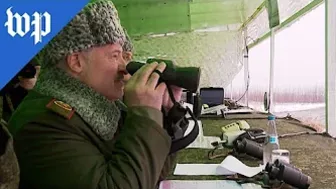 Belarus shows off its war games with Russia, and the president makes an appearance