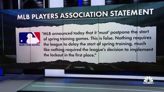 Spring training games delayed till March 5th, at the earliest