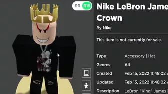 FREE ACCESSORY! HOW TO GET Nike LeBron James Crown! (ROBLOX NIKELAND EVENT)