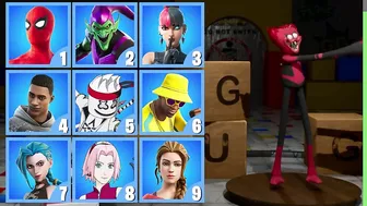 GUESS THE SKIN BY THE HUGGY WUGGY STYLE - FORTNITE CHALLENGE.