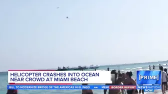 Helicopter crashes into ocean near swimmers on Miami Beach; 2 in stable condition | NewsNation Prime