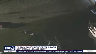 Deadly police helicopter crash at Newport Beach