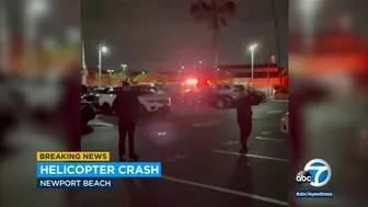 Police helicopter crashes in water off Newport Beach | ABC7