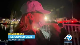 Police helicopter crashes in water off Newport Beach | ABC7