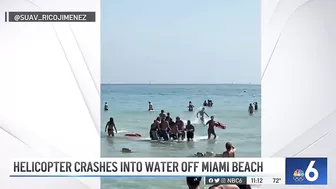 Helicopter Makes Crash Landing Into Water off Miami Beach