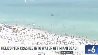 Helicopter Makes Crash Landing Into Water off Miami Beach