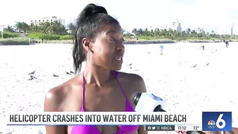 Helicopter Makes Crash Landing Into Water off Miami Beach