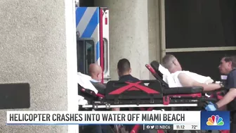 Helicopter Makes Crash Landing Into Water off Miami Beach