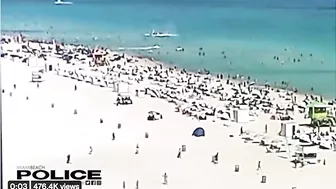 Helikopter stürzt am Stand von Miami Beach ins Wasser