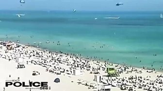 Helikopter stürzt am Stand von Miami Beach ins Wasser