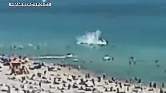 VIDEO: Two injured after helicopter crashes into ocean in Miami Beach