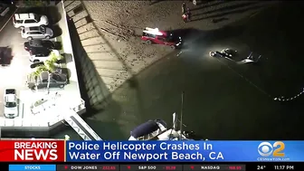 Police helicopter crashes in water off Newport Beach, California