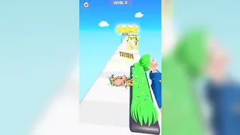 BRUSH HAIR game HIGH SCORE LEVEL ????????‍♀️???? Gameplay All Levels Walkthrough iOS Android New Game 3D