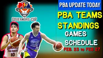 PBA Standings |Games Schedule Feb. 23 to Feb. 27 | Governor's Cup 2021-22