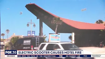 Electric scooter battery explodes, sparking fire at Daytona Beach hotel