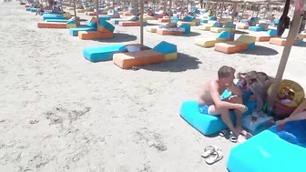 Part 3 Plaja Luxurious Beach, Relaxation, Sea, Sun, 4K video, Bikini Beach, Romania Mamaia Beach.