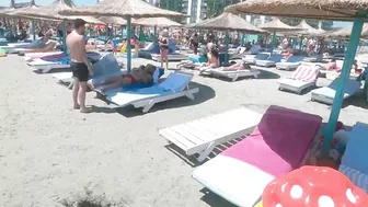 Part 3 Plaja Crema Beach, Relaxation, Sea, Sun, 4K video, Bikini Beach, Romania Mamaia Beach.