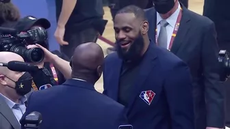 Michael Jordan Peformance at 2022 NBA All Star Game - Greets LeBron, Luka and Trash Talks Magic!