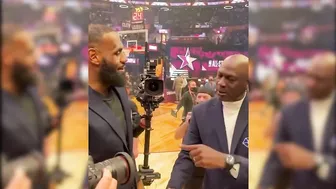 Michael Jordan Peformance at 2022 NBA All Star Game - Greets LeBron, Luka and Trash Talks Magic!